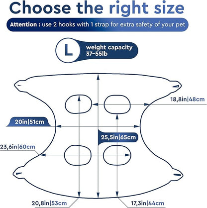 Dog Hammock for Grooming  Hanging Harness for Nail Trimming, Clipping, Pet Grooming Hammock Sling  Dog Holder, Hanger, Restraint Bag  Safe and Easy Pet Care at Home