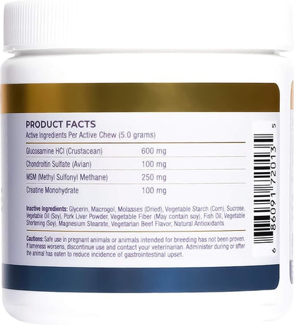 Petscy: Joint Care Chews - Glucosamine, Chondroitin, MSM, and Creatine Nutritional Supplement for Dogs - 30 Chews - Pork Flavor - Joint Pain Relief Support for All Ages and Breeds - Made in The USA