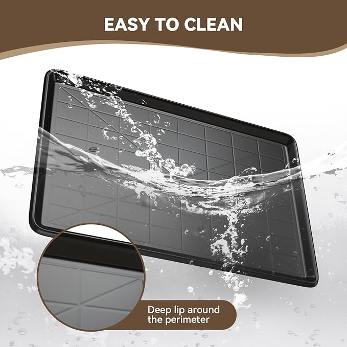 32" 2PC Dog Crate Tray Replacement fit for Metal Dog Crate Dog Cage Pans Plastic Tray