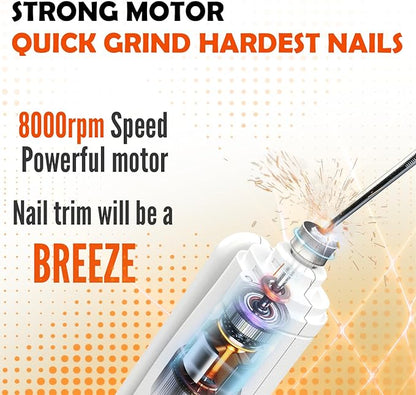 2-in-1 Cat Nail Clippers & Dog Nail Clippers Trimmers for Large Medium Small Dogs Cats Claw Trimmer Quick Sensor and Safety Guard USB Rechargeable with 2 LED Lights Dogs Nail Trimmer