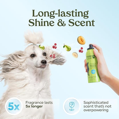PAWFUME Dog Perfume Spray for Grooming, Blue Ribbon, 1-Pack  Keep Your Pup Fresh All Day  Probiotic, Alcohol-Free, Detangling & Moisturizing  Salon-Quality Dog Spray Deodorizer Perfume