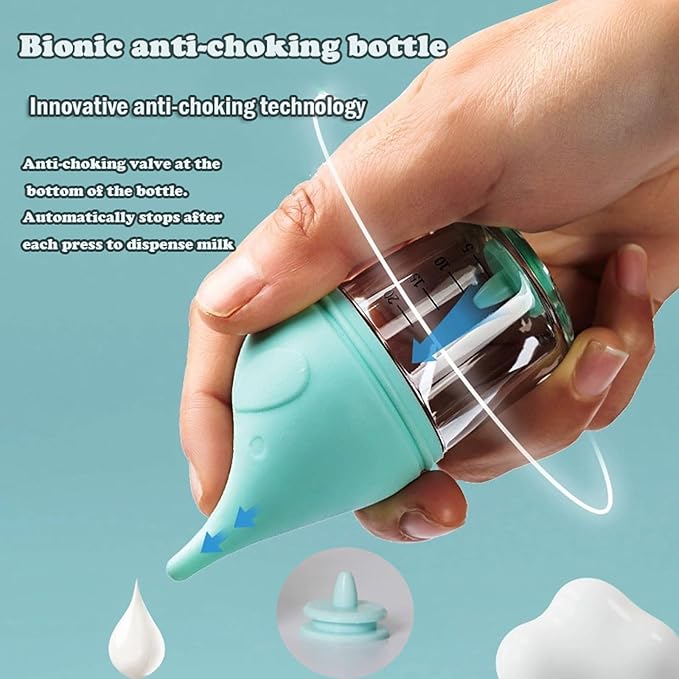 5 pcs Kitten Bottle Miracle Nipple for Kittens Anti-Choking Design for Newborn Kittens Puppies Small Animals (50ml)