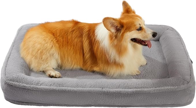 BALANCE Large Dog Bed, Orthopedic Dog Bed, Waterproof Dog Bed with Removable and Washable Cover, Bolster Dog Soft Sofa Bed with Nonskid Bottom, Dog Beds for Large Dogs