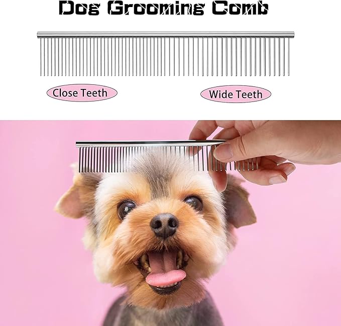 3 in 1 Dog Grooming Scissors Kit with Safety Round Tips Dog Scissors for Grooming 4CR Stainless Steel Grooming Scissors for Dogs and Cats, Professional Pet Grooming Shears, 3 in 1 Blue