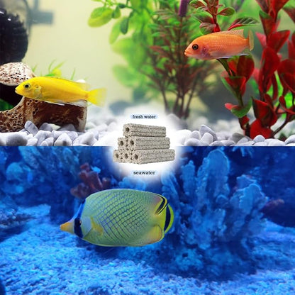 PINVNBY 10 Pcs Long Filter Media for Fish Tank,6.2 Inch Aquarium Ceramic Bio Media Blocks for Freshwater and Saltwater Sump Tank,Aquaculture and Koi Ponds