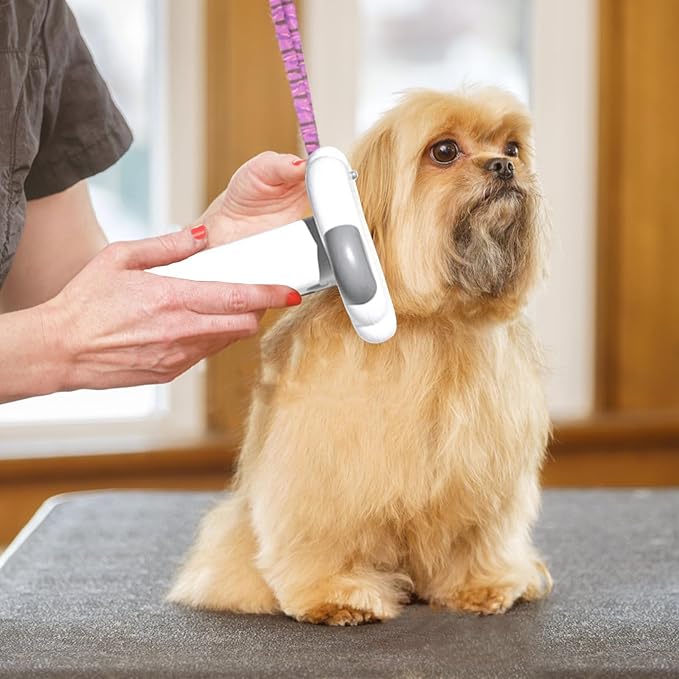 3-in-1 Cat & Dog Grooming Brush Rotatable, Dog Brush for Shedding, Stainless Steel Metal Undercoat Comb & Grooming Comb Removes Static and Reduces Shedding, White - Medium size