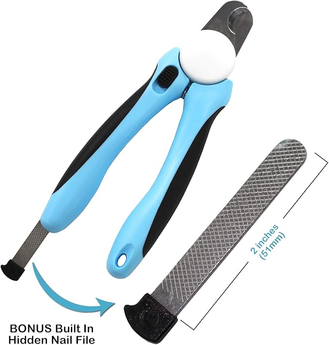 Pets First DOG NAIL CLIPPER & TRIMMER Premium Quality Pet Nail Paws Clippers & trimming tool with Safety Guard. Avoid Over-Cutting Nails +Free Nail File. Sturdy Non Slip Ergonomic Handles. Sharp Blade