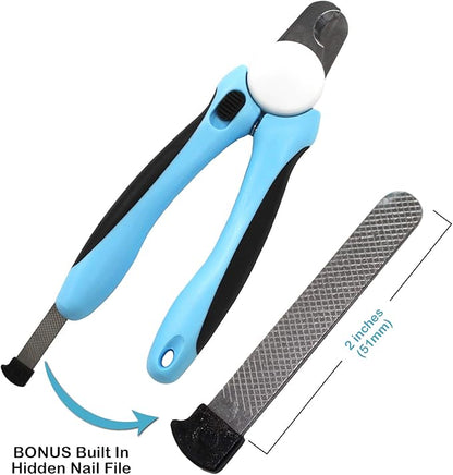 Pets First DOG NAIL CLIPPER & TRIMMER Premium Quality Pet Nail Paws Clippers & trimming tool with Safety Guard. Avoid Over-Cutting Nails +Free Nail File. Sturdy Non Slip Ergonomic Handles. Sharp Blade