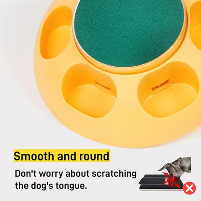 Multi-Functional Dog Scratch Pad for Nails,Slow Feeder Dog Bowls with Treat Box, Nail File Toy,Scratch Board for Dogs,4 Replaceable Sandpaper Sheets