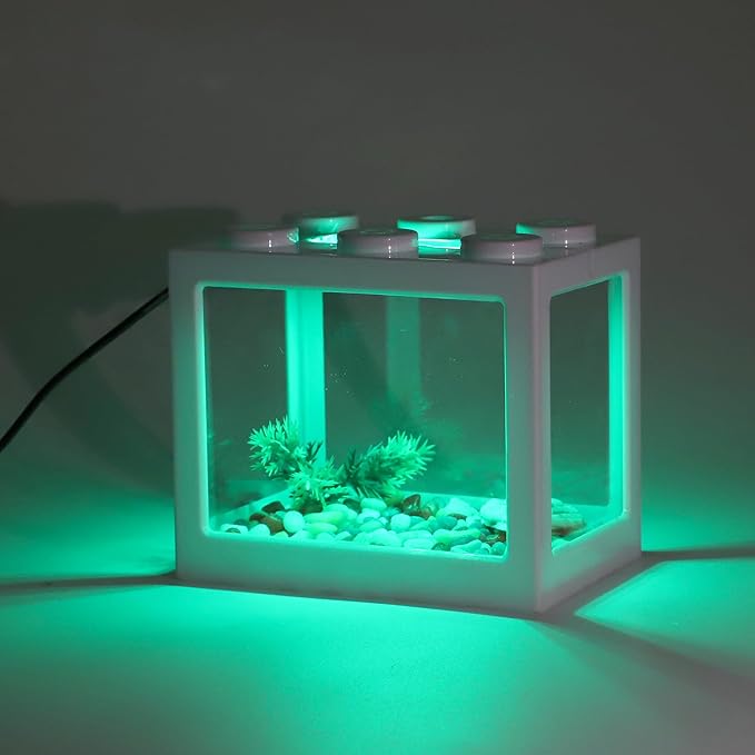 Mini Aquarium Lamp, USB Aquarium Light, LED Desktop Fish Tank Light, Small Decoration Aquarium Light, Aquarium Accessories, Green Light