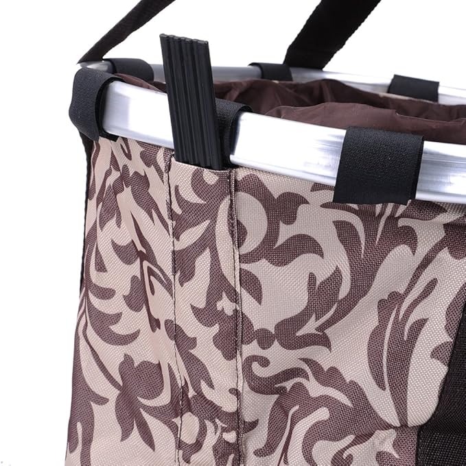 Pet Dog Bike Basket & Carrier Bag- Foldable Detachable Pet Travel Bicycle Basket - Small Animal Dog Cat Rabbit Bike Ride Basket Carrier (Coffee)