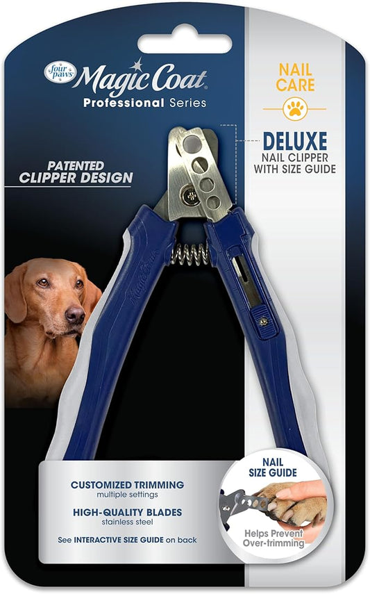Four Paws Magic Coat Professional Series Deluxe Dog Nail Clipper with Size Guide, Claw Trimmer for Dogs, 1 Count