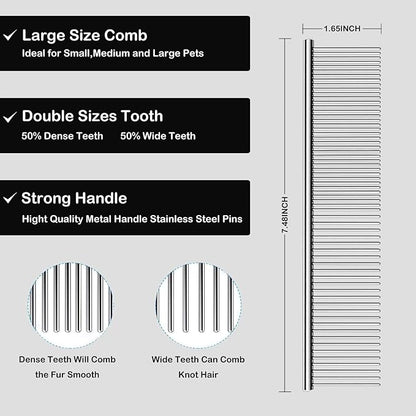 Dog Slicker Brush for Goldendoodles & Golden Doodle Brush for Grooming Kit - Dog Brush for Goldendoodle, Labradoodle, Poodles - Pet Hair Brush for Medium & Long Haired Dogs - Large (Black)