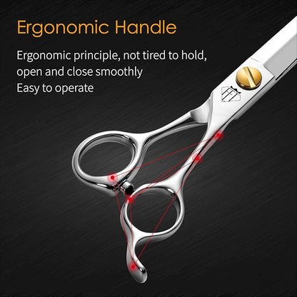Dog Grooming Scissors: 7.5" Pet Shears Made Of Japanese VG10 Advanced Stainless Steel Professional Grooming Scissors for Dogs Cats and Other Pets