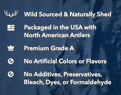 Amazon Brand  Wag Dog Deer Antler Chew, Naturally Shed. Whole, Small (Best for Dogs Under 15 lbs) 45.5 inches (Pack of 4)