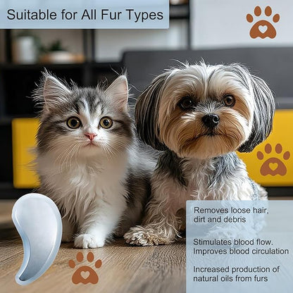 Puppy Brush, Soft Dog Brush for Grooming, Puppy Hair Remover Brush Comb, Grooming Tool for Poodles,Teddy, Yorkies, Maltese, Shih Tzu, Chihuahua, Gradient blue