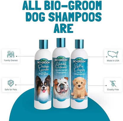 Bio-Groom Oatmeal Dog Shampoo – for Allergies and Itching, Cruelty-Free, Bathing Supplies, Puppy Shampoo for Sensitive Skin, Made in USA, Anti-Itch Dog Products – 12 fl oz 2-Pack