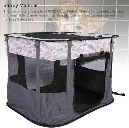 Dog Playpen, Foldable Pet Playpen Portable Cat Enclosed Playpen Cage Kennel Tent Crate with Storage Bag for Kitten Puppy Indoor Outdoor Travel Camping
