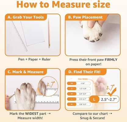 Double Sides Non-Slip Dog Socks to Prevent Licking Paws - Strong Traction for Hardwood Floors, Senior Dogs, Paw Protector, Dog Socks with Grippers - Size Small