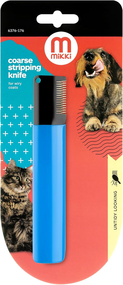 Dog, Puppy Grooming Stripping Knife - Hand Stripping Blade Tool for Coarse Hair Coats,Blue