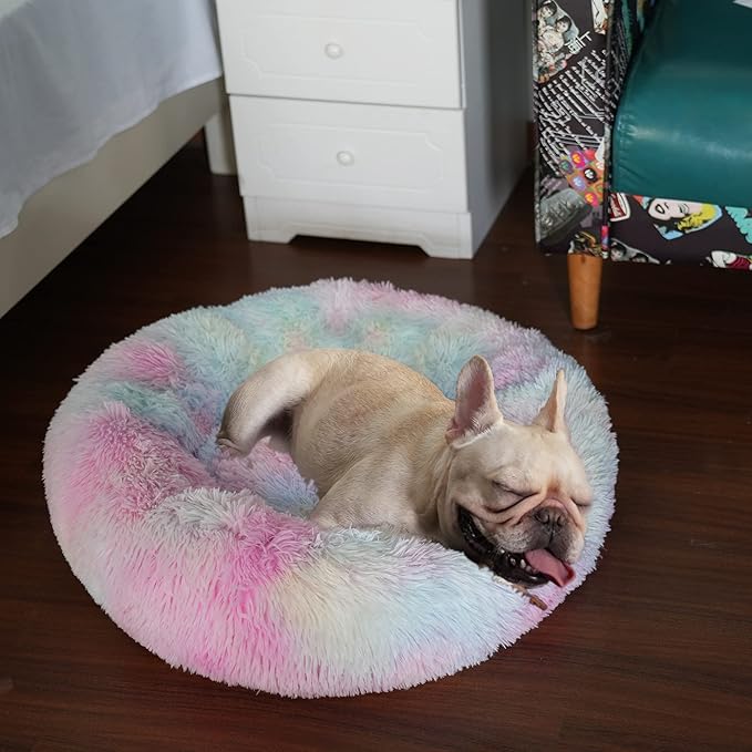nononfish Puppy Beds for Small Dogs Washable for Crate 23 Inches Self Warming Anti Anxiety