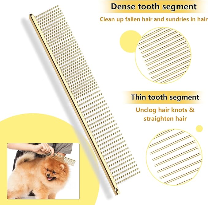 Dog Grooming Scissors,Paint Coated Curved Scissors Thinning Scissors with Safety Round Tips, Sharp and Durable 5 in 1 Dog Scissors for Grooming