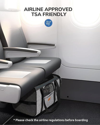 Morpilot Cat and Dog Carrier with Detachable Wheels - Airline Approved Rolling Carrier for Small Pets and Cats - Foldable Pet Travel Bag