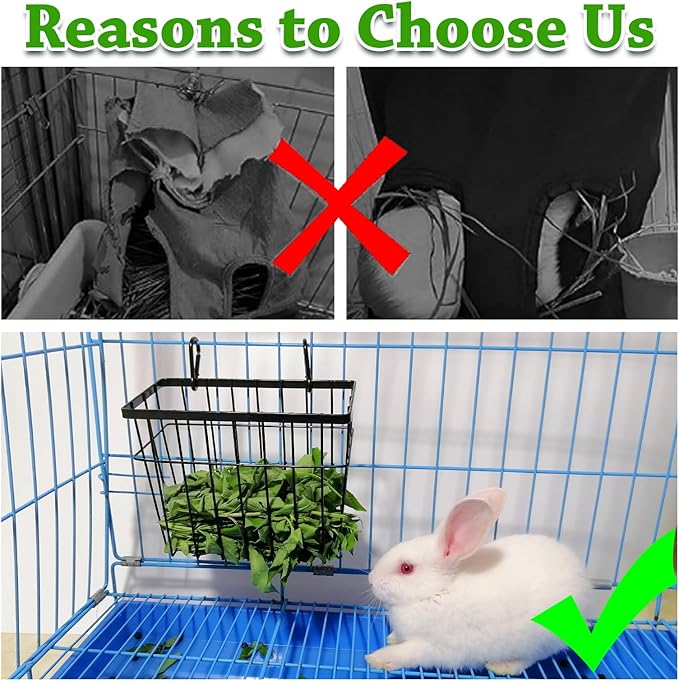 SANGLE SOPFFY Rabbit hay Feeder Small Animal Feeding Set with 350ml Water Bottle, Hay Rack, Pellet Dish for Guinea Pigs, Chinchillas, Bunny- Multifunctional Pellet Food Bowl Dispenser