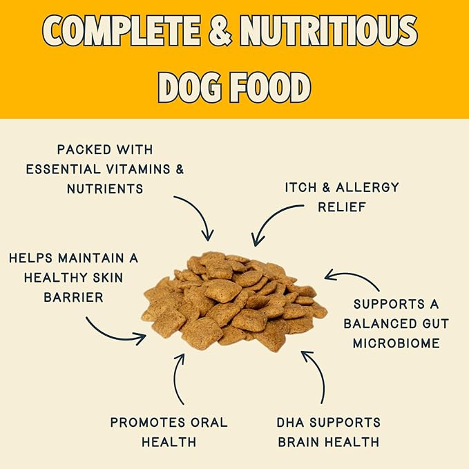 Jiminy's Good Grub Dry Dog Food, Hypoallergenic, Healthy Skin and Coat, Improved Oral Health, Made in USA, 10lb Bag (Pack of 1)
