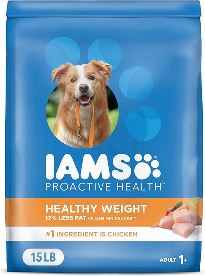 IAMS Proactive Health Healthy Weight Control Adult Dry Dog Food with Real Chicken, 15 lb. Bag