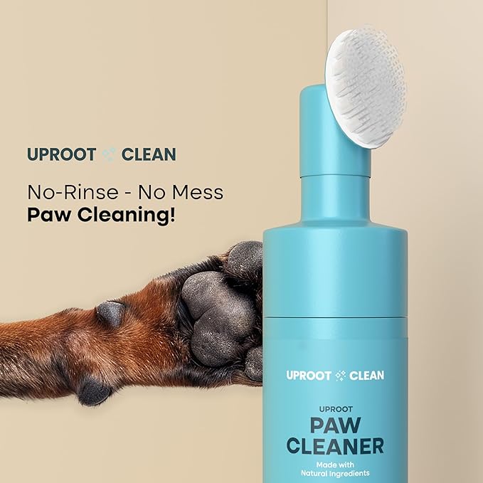 Uproot Clean Dog Paw Cleaner - No-Rinse Paw Cleaner for Dogs - Easy Dog Paw Washer with Bristle Brush - Fragrance-Free Dog Foot Washer for Home and On-the-Go - Hypoallergenic & Safe for All Dogs