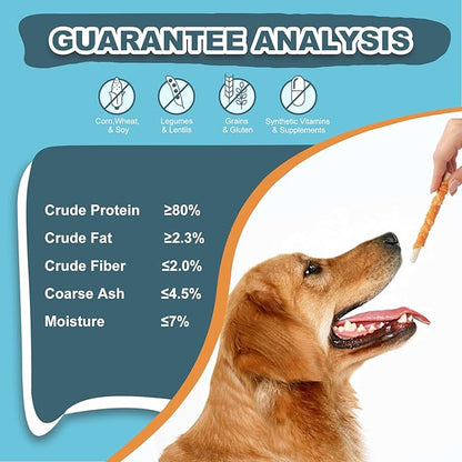 Chicken Wrapped Rawhide Sticks -Natural Dog Treats Training Rewards Nutritious Healthy Chews Pet Food Grain Free Real Meat Dried Snacks for Puppy Small Medium Dogs (5 OZ)