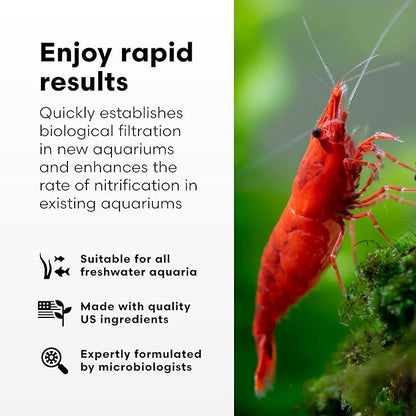 Brightwell Aquatics MicroBacter Start XLF - Concentrated Freshwater Nitrifying Bacteria - Quick Start Fish Tank Starter, Lift Microbe Levels & Water Filtering - Aquarium Water Treatments, 16.9 fl oz