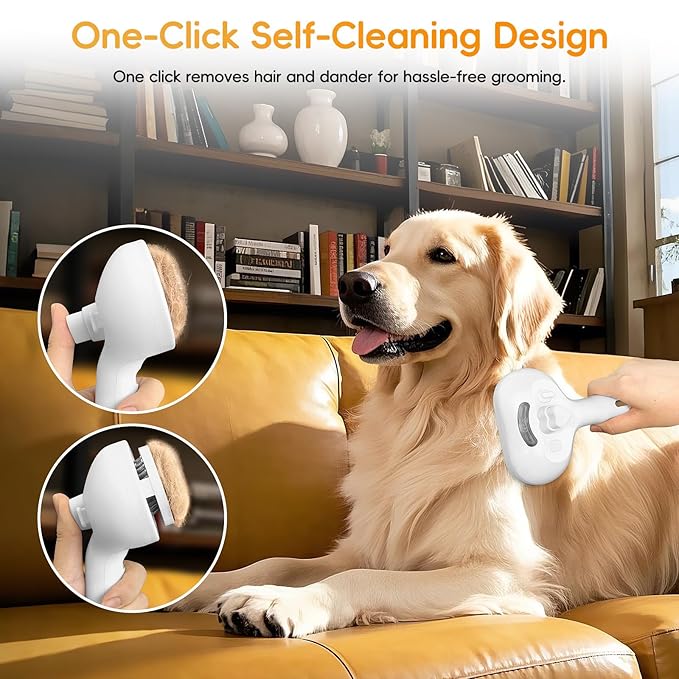 3 in 1 Steam Brush for Dogs and Cats,Pet Spray Hair Removal Comb for Shedding and Grooming Supplies,Spritz Defur Comb for Dogs and Cats,Water Brush for Indoor Cats and Dog.