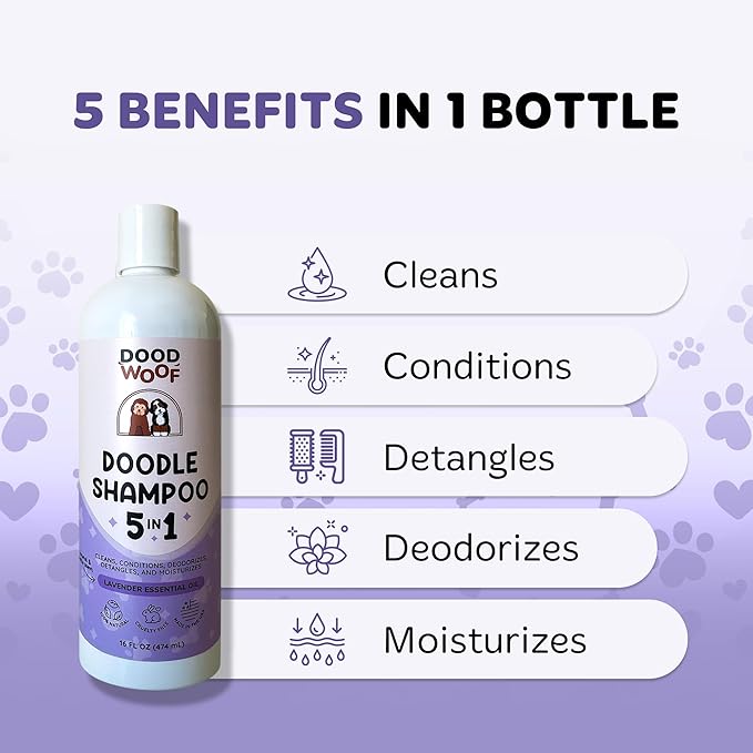 Dog Shampoo and Conditioner for Doodle | All Natural Dog Shampoo for Smelly Dogs | Sensitive Skin Pet Shampoo for Dogs| Goldendoodle, Doodles, Poodle, Puppy Shampoo and Conditioner
