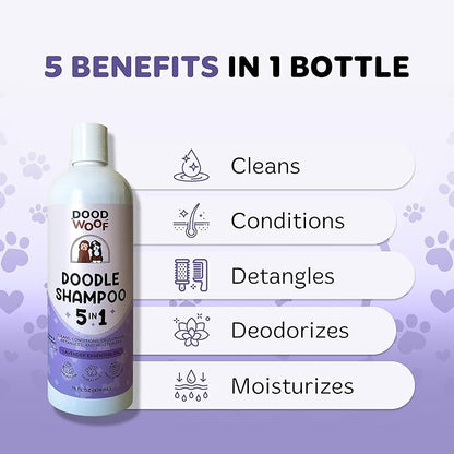 Dog Shampoo and Conditioner for Doodle | All Natural Dog Shampoo for Smelly Dogs | Sensitive Skin Pet Shampoo for Dogs| Goldendoodle, Doodles, Poodle, Puppy Shampoo and Conditioner