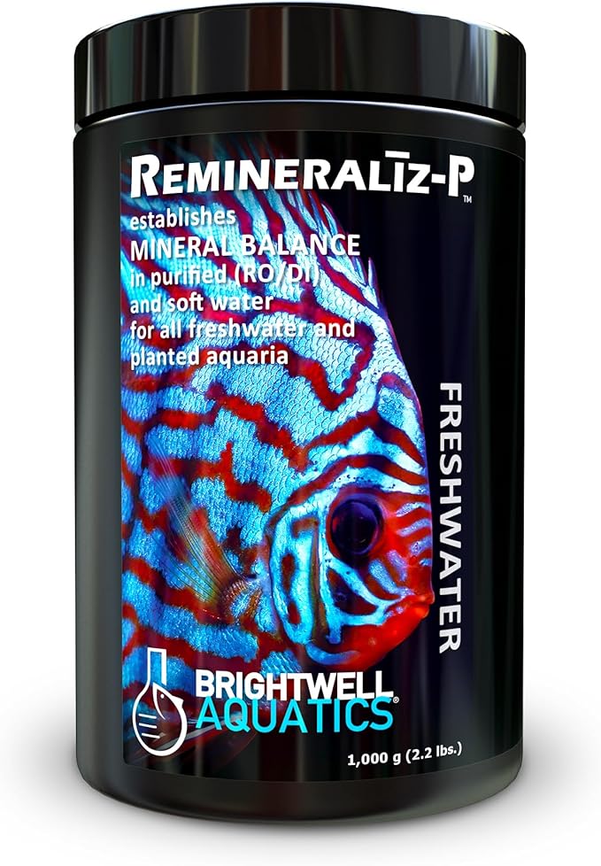 Brightwell Aquatics Remineraliz P - Reconstitutes Reverse Osmosis, Deionized, or Distilled Water for Freshwater Aquarium Use 1000-g