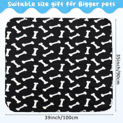 Eccliy 20 Pcs Puppy Blanket Pet Soft Fleece Dog Blankets Warm Felt Throw Sleep Mat Bed Covers for Doggie Puppy Pet Dogs Cat, 20 Styles (39 x 35 Inch,Mix)