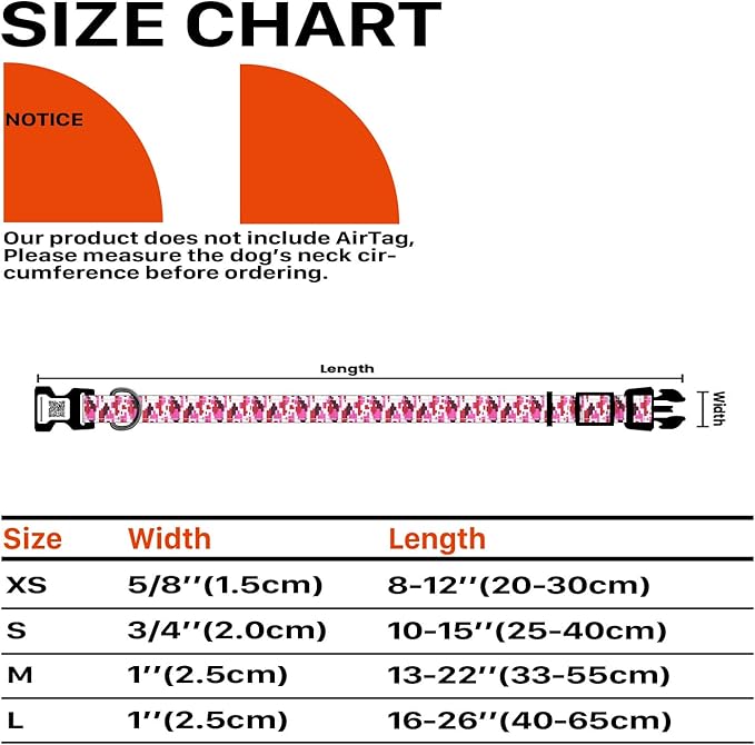 Reflective Dog Collars for Medium Dogs Soft Nylon Camo Rose Red Sized M