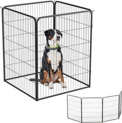 BestPet | Dog Playpen Extender | 40 Inch, 4 Panels | Heavy Duty Metal Pet Exercise Pen | Indoor Outdoor Fence Panels | Rust-Resistant, Removable, Tool-Free Setup | Anti-Skid, Expandable Design