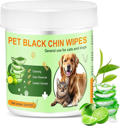 Soft Pet Eye Wipes with Aloe Vera Extract, Gentle Cleansing for Dogs & Cats - Multi-Use for Eyes, Paws, Ears & Chin Care, PH Balanced for Sensitive Skin (200 PCS)