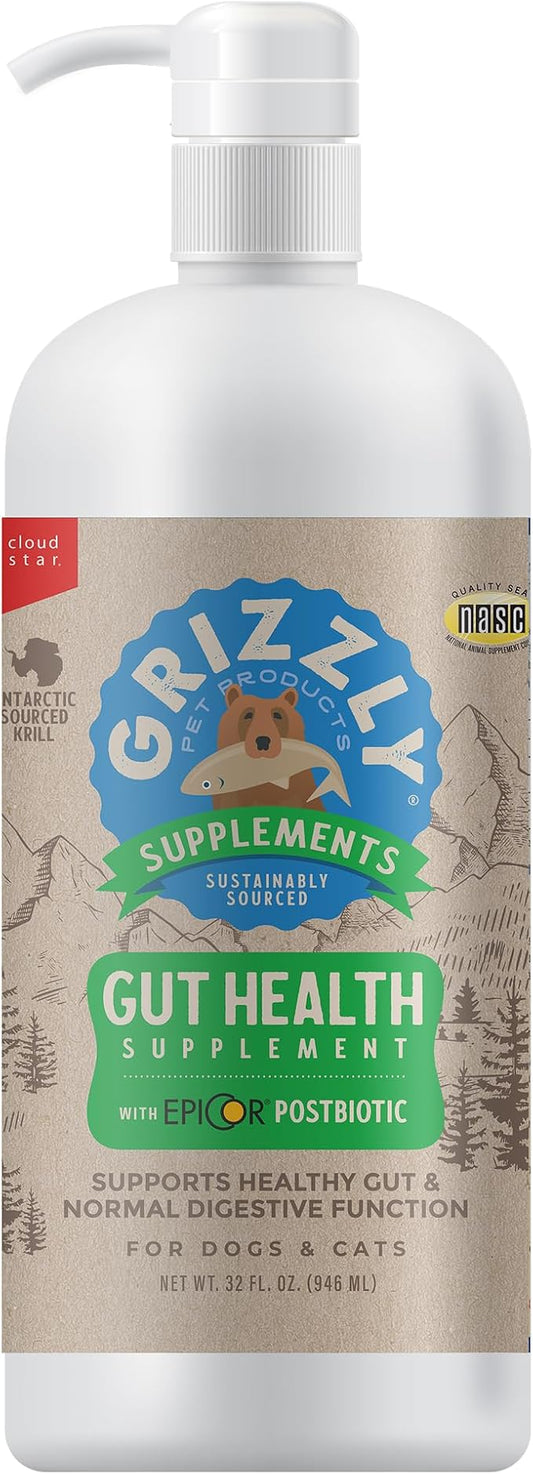 Grizzly Gut Health Supplement Liquid, 32 oz. Bottle