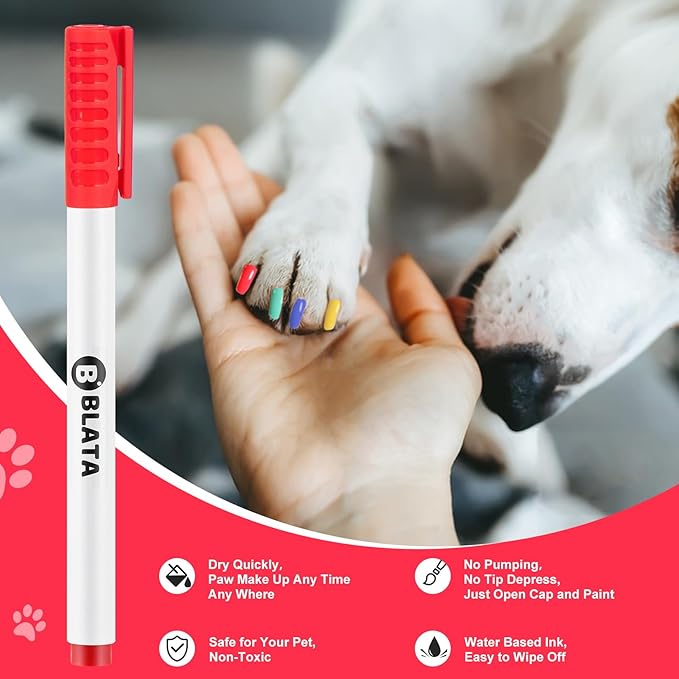 Dog Nail Polish Pen Quick Dry, Odorless, Pet Grooming Kit, Pet Nail Polish, Pet Costume, Dog Safe Paint, Pet Paint, Dog Safe Paint for Paws, Horse Safe Paint, Dog Friendly Nail Polish