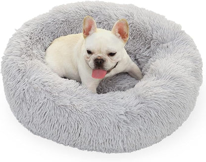 nononfish Dog Beds for Medium Dogs Washableï¼28 inches Gray Calming and Anti Anxiety Fits up to 45 lbs Pets Beds for Medium Dog.