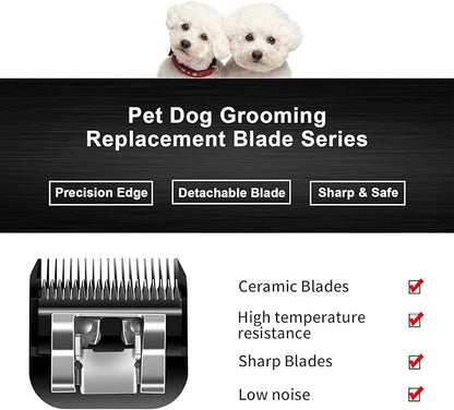 30 Blades Dog Grooming Blades Compatible with Andis/Oster A5/Wahl KM-10 Series Dog Clippers,Detachable Dog Clipper Replacement Blades,Black,(30#/2PCS)