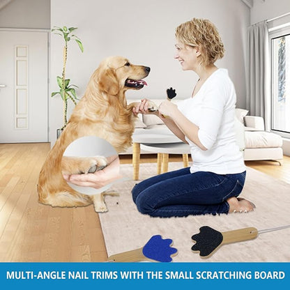 Dog Scratch Board Dog Scratching Pad Multi-Functional Trimming Tool Alternative to Dog Nail Clippers and Dog Nail Grinders Easy Nail Care Handheld
