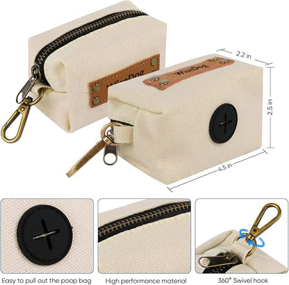 Wisedog Dog Collar and Leash Set, Waterproof Adjustable Puppy Collars with Cute Tag 6FT Dog Leash with Poop Bag for Small Medium Large Dogs (XL(Collar:16"- 25.5";Leash:6 ft), Sand Color)