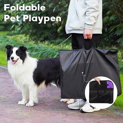 Love's cabin Pet Puppy Dog Playpen, Medium Dog Tent Crates Cage Indoor/Outdoor, Portable Playpen for Dog and Cat, Foldable Pop Up Dog Kennel Playpen with Carring Case, Removable Zipper Top, Purple