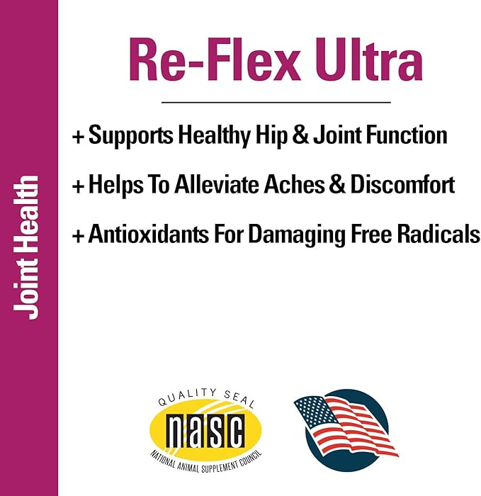 Vet Classics Re-Flex Ultra Extra-Strength Joint Support Dog Supplement  Includes MSM, Creatine, Glucosamine, Green Lipped Mussel  Supports Healthy Dog Joints  Chewable Tablets 120 Ct.