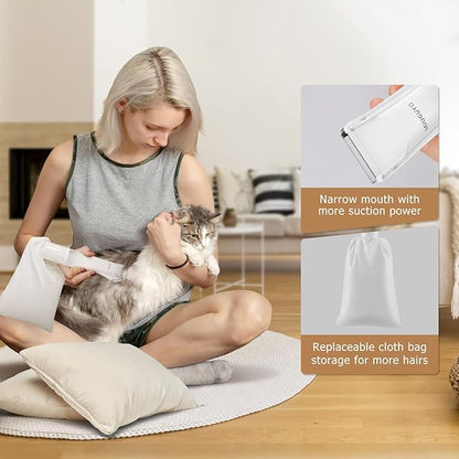 2-in-1 Dog Clipper, Dog Grooming Kit, Low Noise Rechargeable Cordless Trimmer Cat Clipper, Vacuum, Professional Electric Hair Trimmer with Comb Guides & Scissors Waterproof